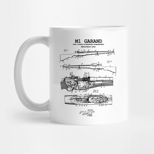 M1 Garand - World War 2 Weapon Blueprint Rifle Mug